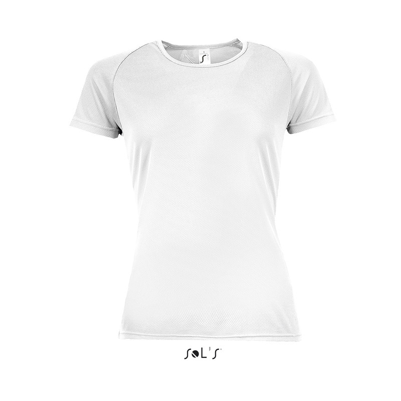 T-SHIRT SPORTY DONNA BIANCO SUBLIMATICA G/COLLO SOL'S