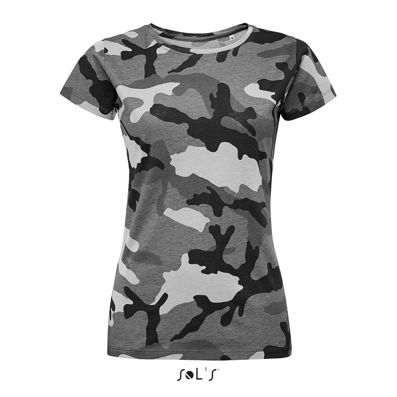 T-SHIRT CAMO WOMEN DONNA G/COLLO M/CORTA SOL'S