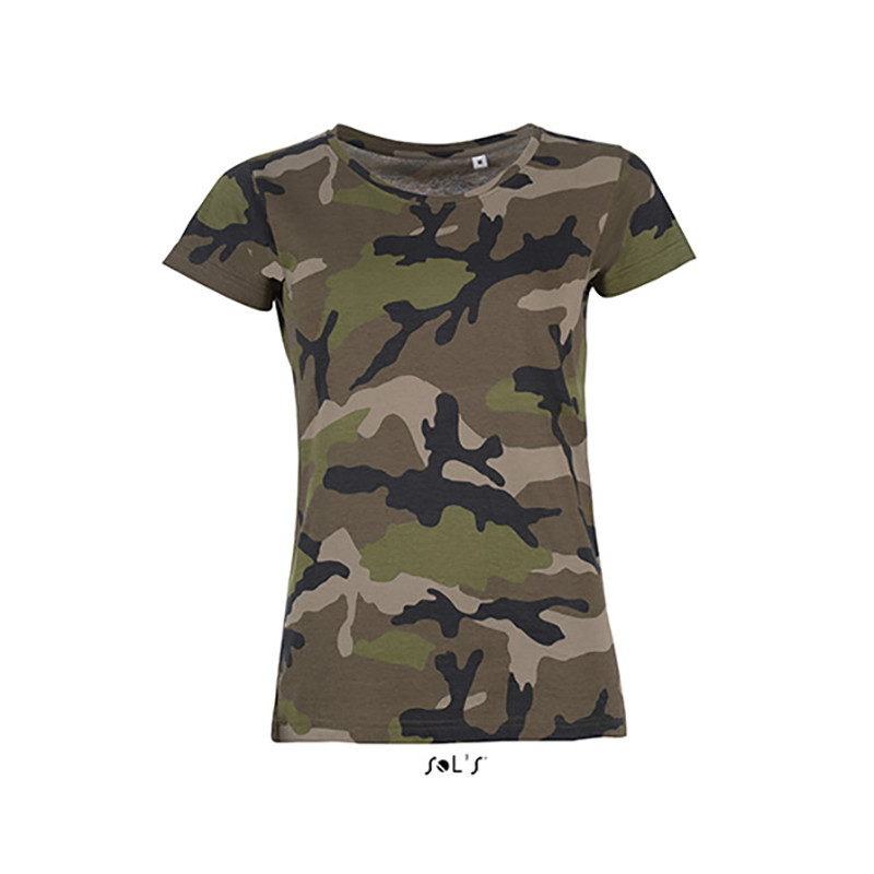 T-SHIRT CAMO WOMEN DONNA G/COLLO M/CORTA SOL'S