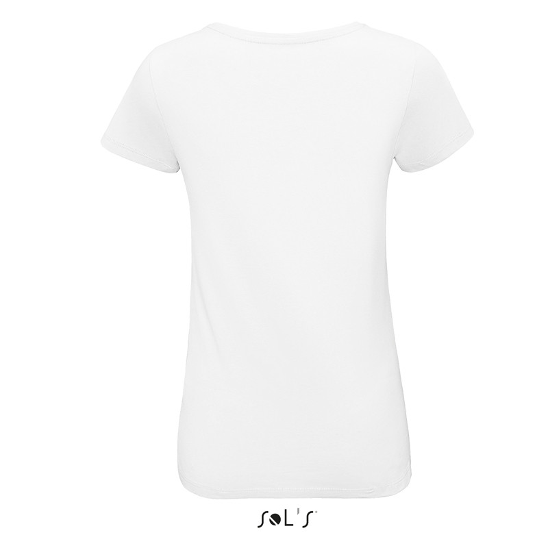 T-SHIRT MARTIN WOMEN DONNA BIANCO SOFTTOUCH 155GR M/CORTA G/COLLO SOL'S