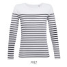 T-SHIRT MATELOT WOMEN DONNA G/COLLO M/LUNGA RIGATA SOL'S