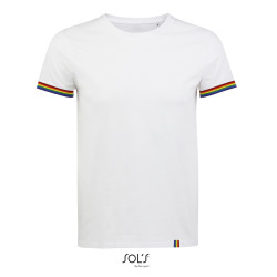 T-SHIRT RAINBOW MAN  BIANCO 155GR M/CORTA G/COLLO SOL'S