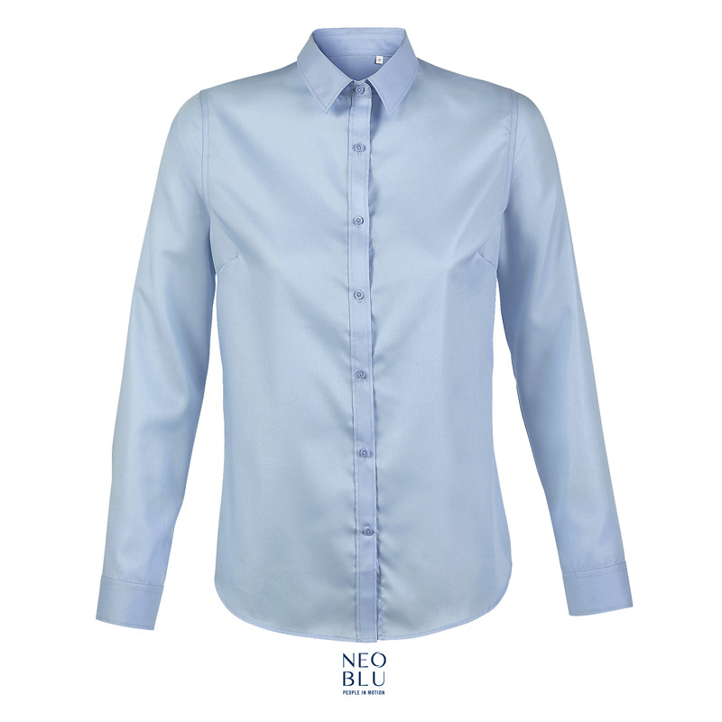 CAMICIA BLAISE DONNA NO STIRO M/LUNGA MICRO TWILL NEOBLU