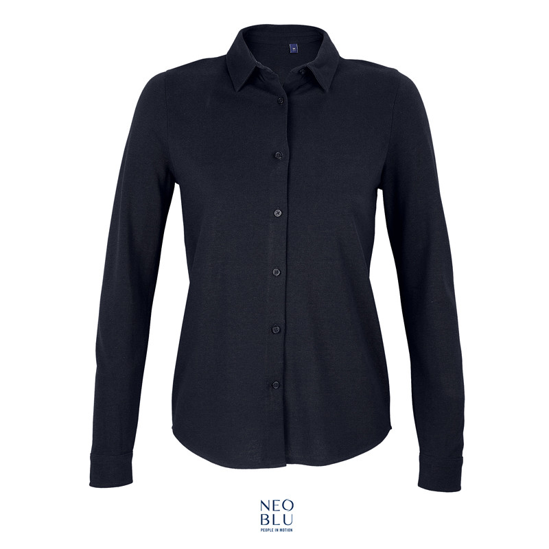 CAMICIA BASILE WOMAN NEO BLU PIQUE' 190