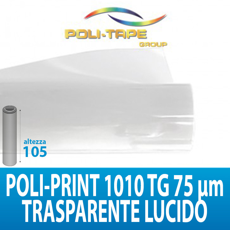 PVC ADES. PP1010 POL. TRASP. LUCIDO 75MIC 50MTL POLITAPE H105