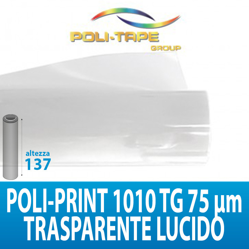 PVC ADES. PP1010 POL. TRASP. LUCIDO 75MIC 50MTL POLITAPE H137