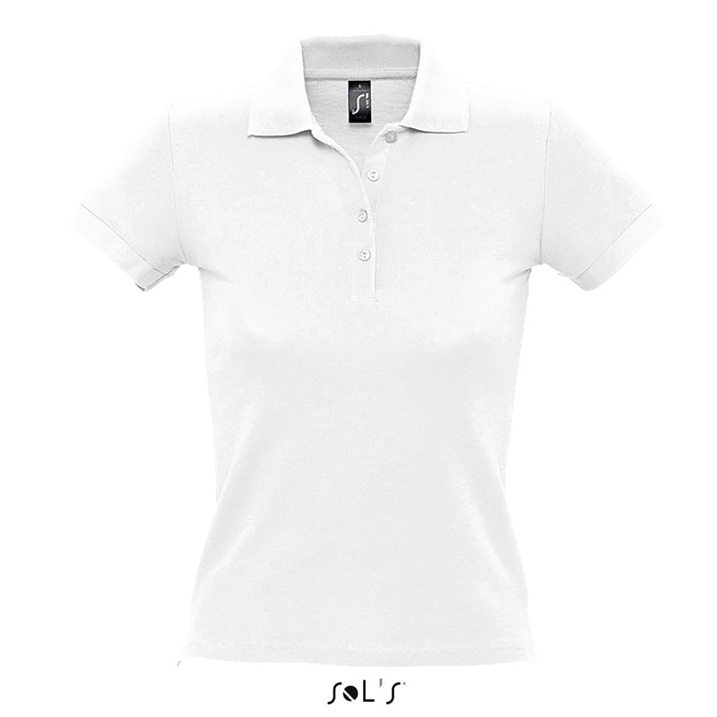 POLO PEOPLE BIANCO DONNA 210GR M/CORTA SOL'S