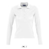 POLO PODIUM BIANCO DONNA M/LUNGA 210 GR SOL'S