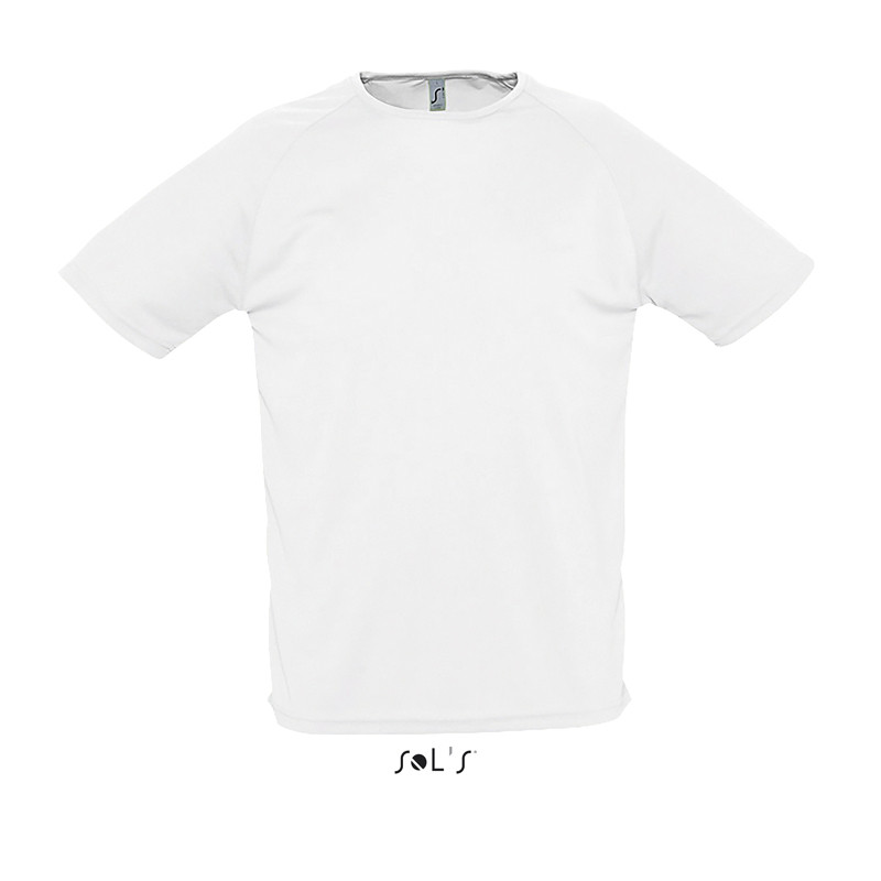 T-SHIRT SPORTY UOMO BIANCO SUBLIMATICA G/COLLO SOL'S