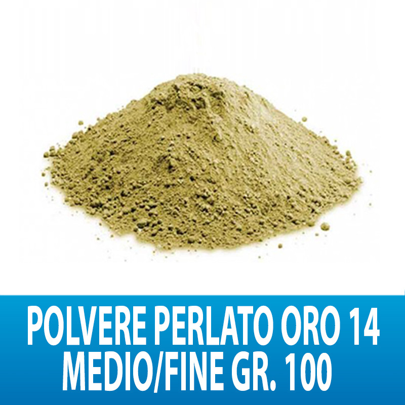 POLVERE PERLATO ORO 14 MEDIO/FINE GR. 100