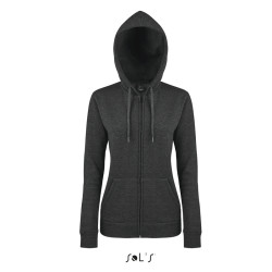 FELPA SEVEN WOMEN DONNA C/CAPPUCCIO E ZIP INTERA SOL'S