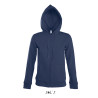 FELPA SEVEN WOMEN DONNA C/CAPPUCCIO E ZIP INTERA SOL'S