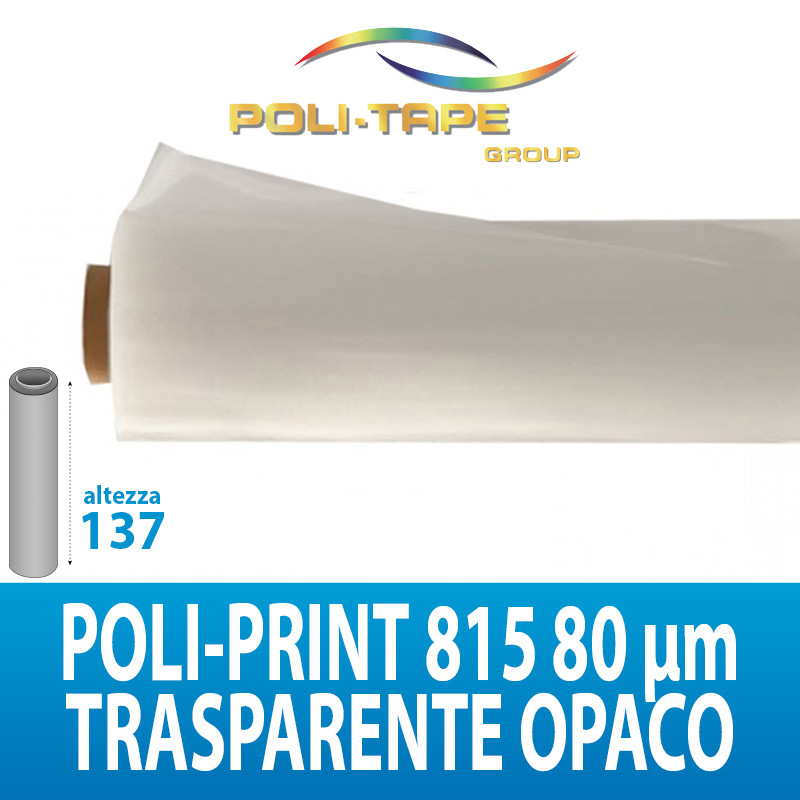 PVC ADES. PP815 MON. TRASP. OPACO 80MIC 50MTL POLITAPE H137