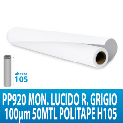 PVC ADES. PP920 MON. LUCIDO R. GRIGIO 100MIC 50MTL POLITAPE H105