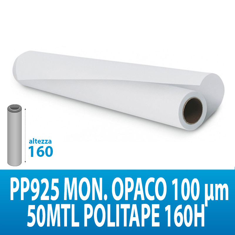 PVC ADES. PP925 MON. OPACO RETRO GRIGIO 100MIC 50MTL POLITAPE H160