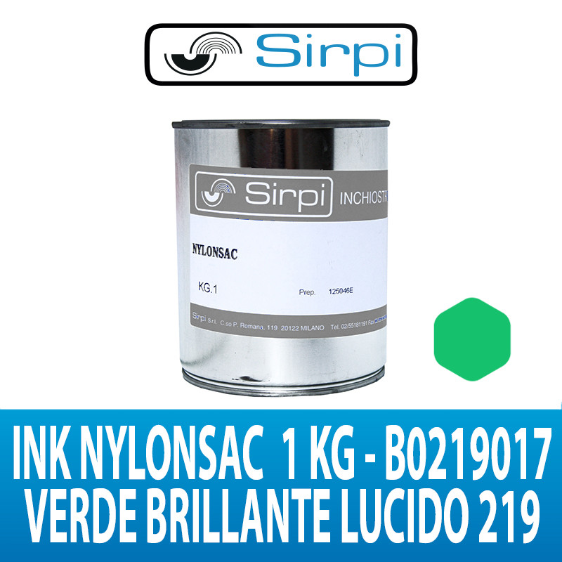 INK NYLONSAC VERDE BRILLANTE LUCIDO 219 SIRPI