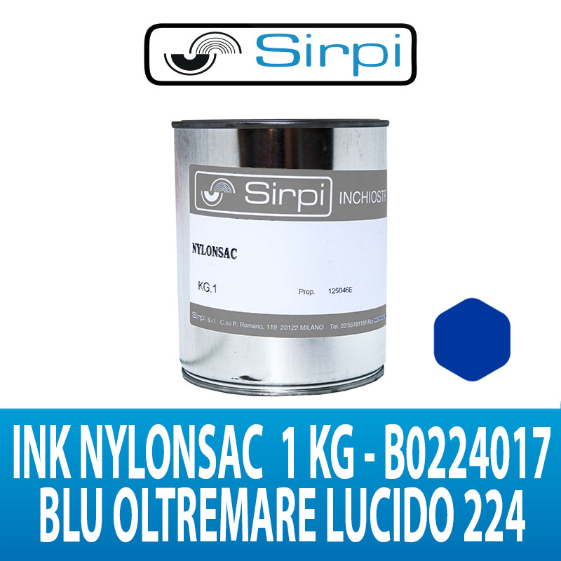 INK NYLONSAC BLU OLTREMARE LUCIDO 224 SIRPI