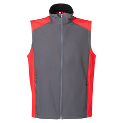 GILET CAMPIGLIO BICOLORE IN SOFTSHELL A 2 STRATI IMPERMEABILE JRC