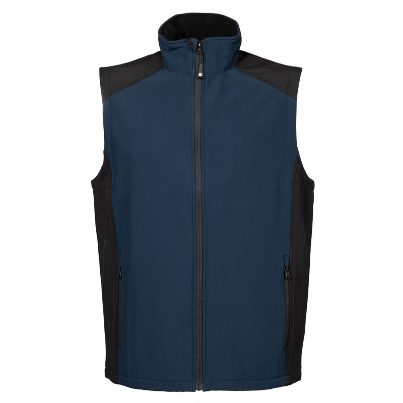 GILET CAMPIGLIO BICOLORE IN SOFTSHELL A 2 STRATI IMPERMEABILE JRC