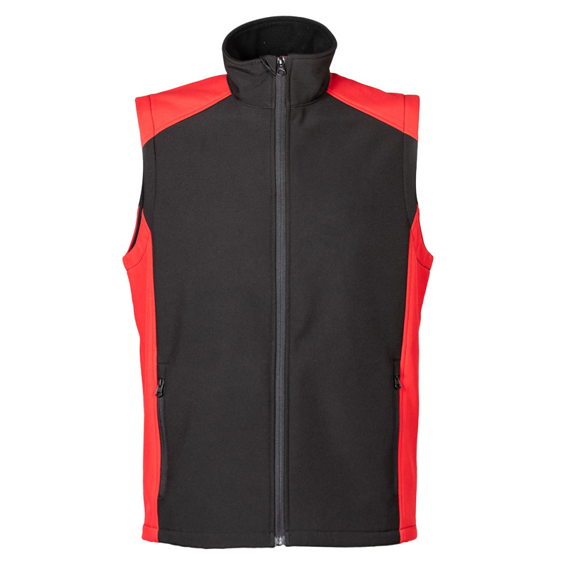 GILET CAMPIGLIO BICOLORE IN SOFTSHELL A 2 STRATI IMPERMEABILE JRC