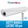 PVC ADESIVO MURALE DOTTY BIANCO LUCIDO 120MIC 50MTL GUANDONG H107