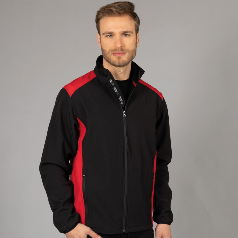 GIUBBINO GARDA BICOLORE IN SOFTSHELL A 2 STRATI IMPERMEABILE JRC