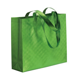 MAXI SHOPPER IN TNT LAMINATO METALLIZZATO CM 40X35X12