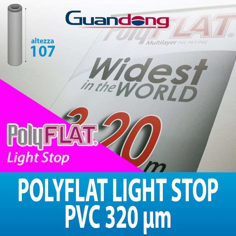 PVC+PET+PVC PER ROLL-UP WH-GR 320MIC GUANDONG 30MTL H107