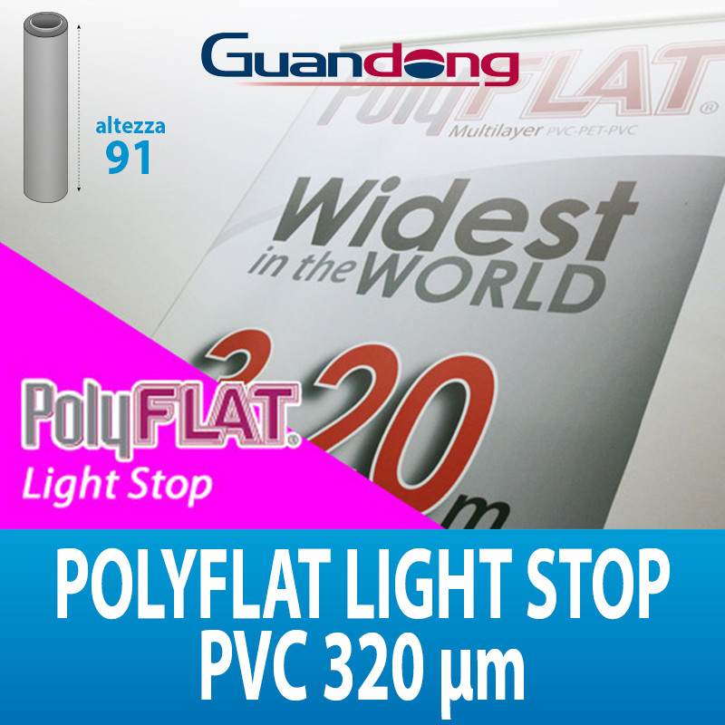 PVC+PET+PVC PER ROLL-UP WH-GR 320MIC GUANDONG 30MTL H91,4