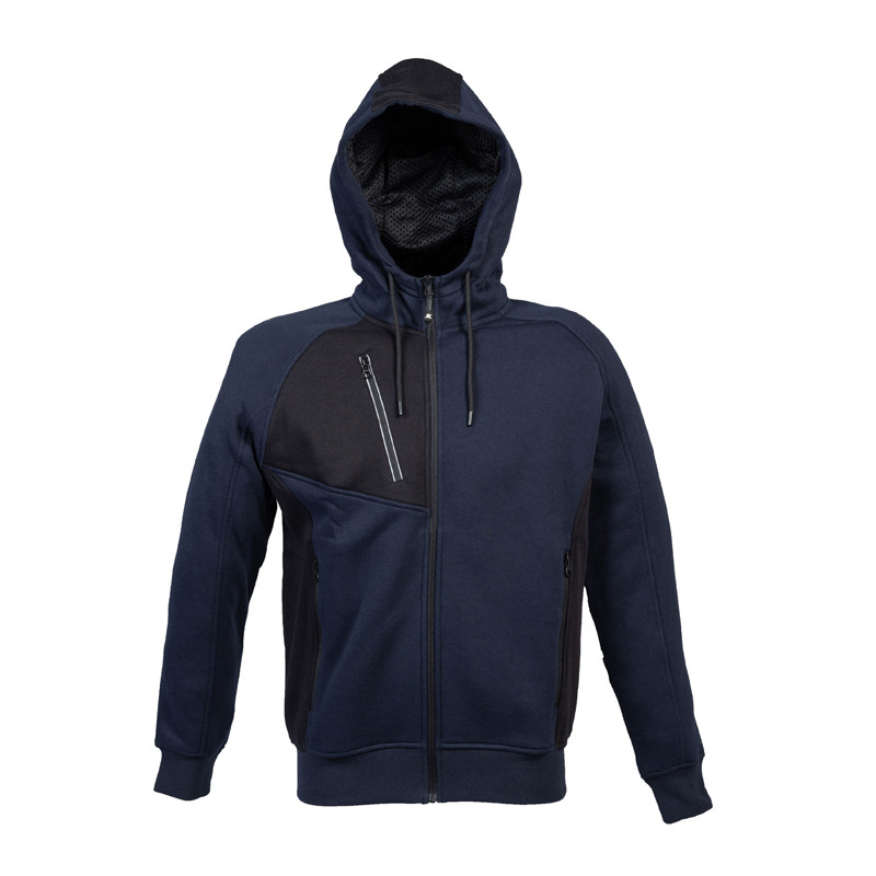 FELPA POLONIA MAN ZIP INTERA C/CAPPUCCIO JRC