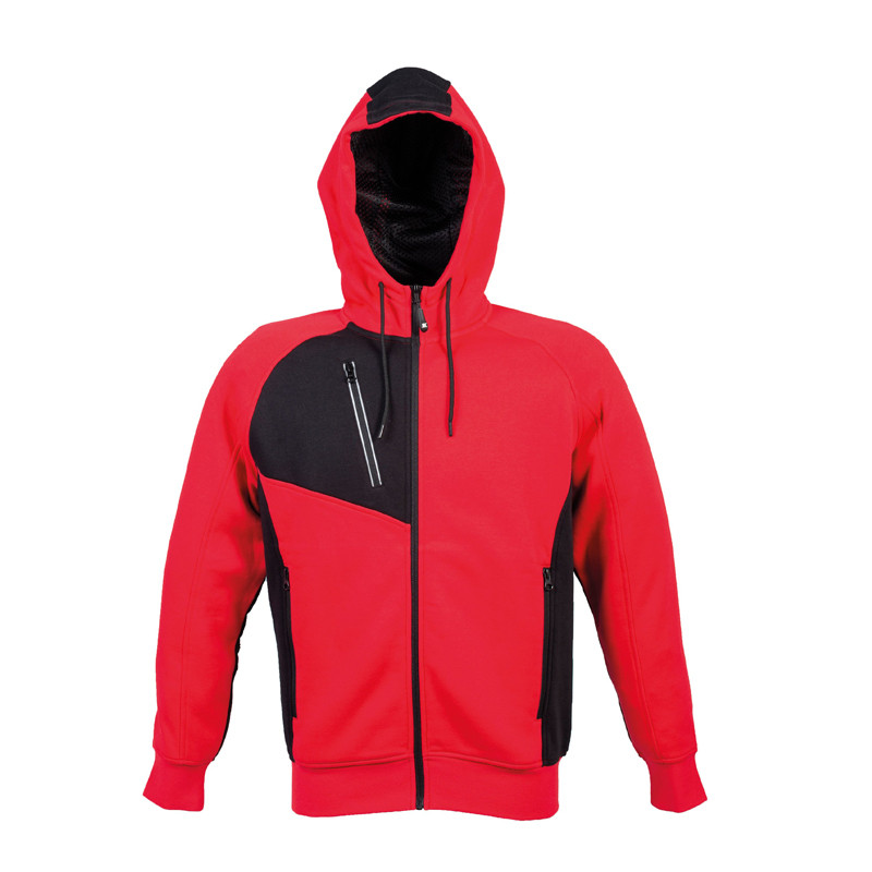 FELPA POLONIA MAN ZIP INTERA C/CAPPUCCIO JRC