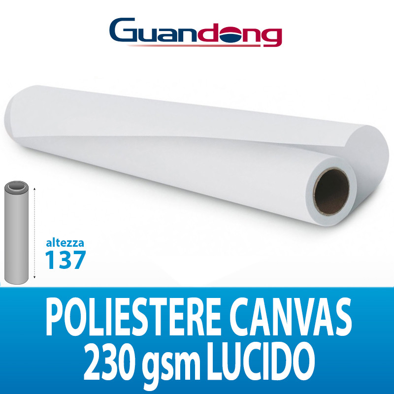 CANVAS POLIESTERE 230GR LUCIDO 30MTL GUANDONG H137