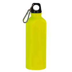 BORRACCIA FLUO IN ALLUMINIO CON MOSCHETTONE 500ML