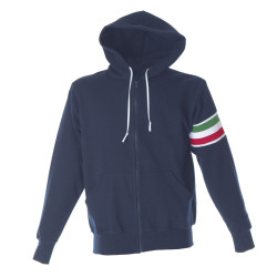 FELPA VERONA CON CAPPUCCIO E ZIP JRC