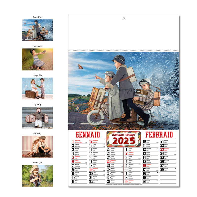 CALENDARIO MENSILE BIMBI 12FG