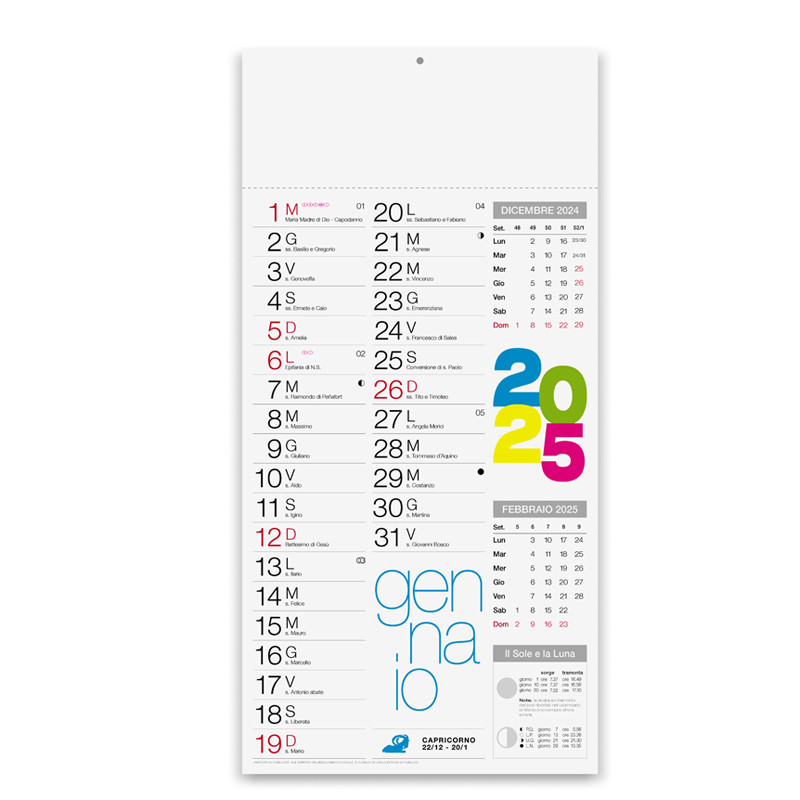 CALENDARIO OLANDESE COLOR STYLE