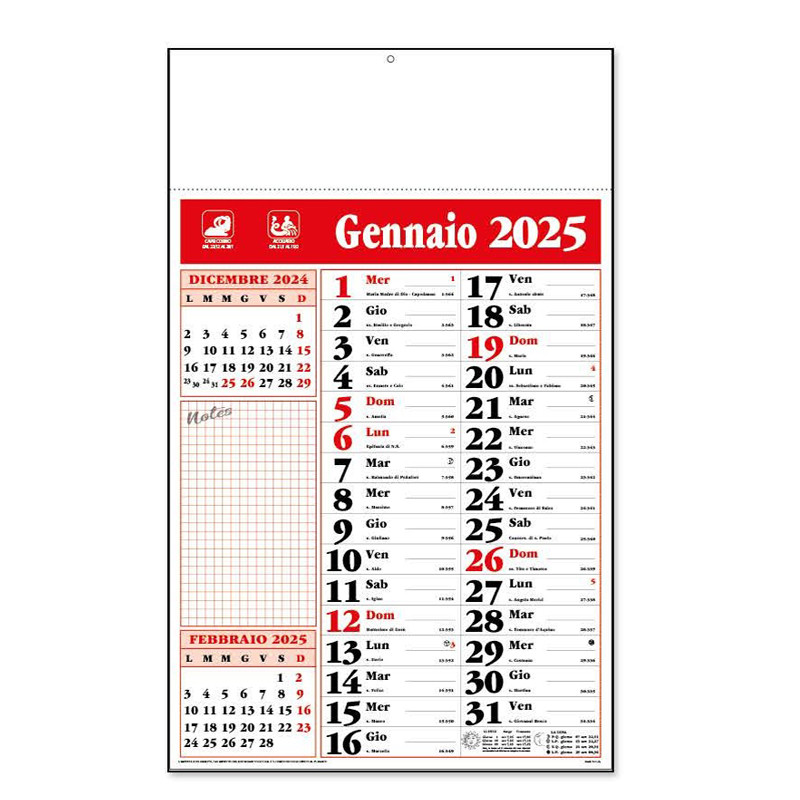 CALENDARIO OLANDESE NOTE