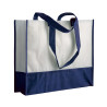 BORSA SHOPPER BICOLORE CON SOFFIETTO IN TNT 40X35X12